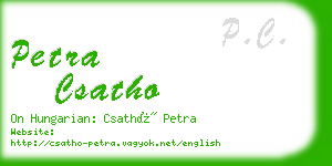 petra csatho business card